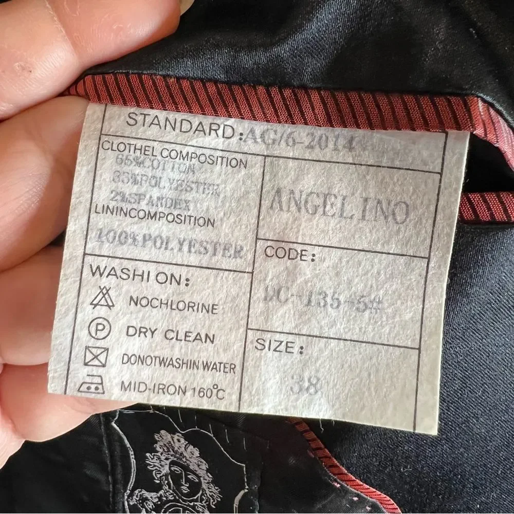 Angelino silver prom blazer 38 size